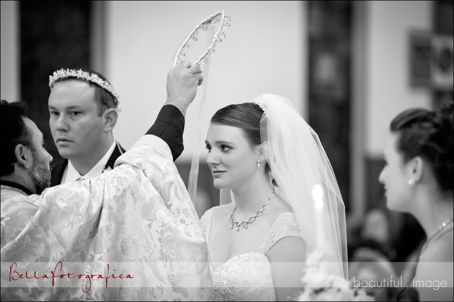crowning the bride and groom