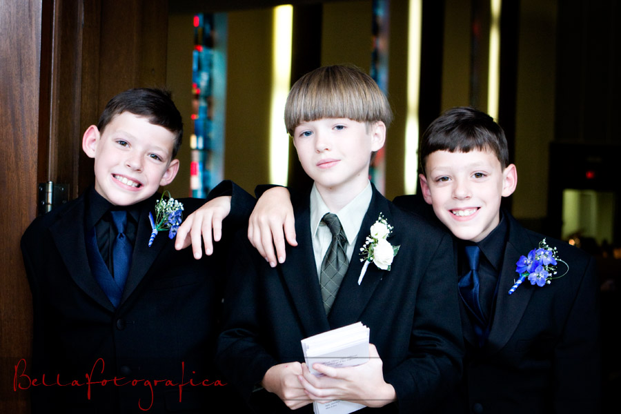 ringbearers hanging out