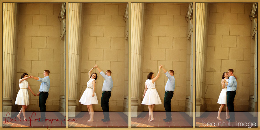 dancing downtown engagement