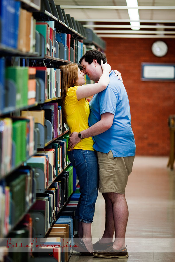 making out in the library