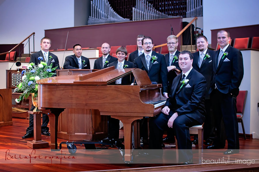 groom and his men in sanctuary
