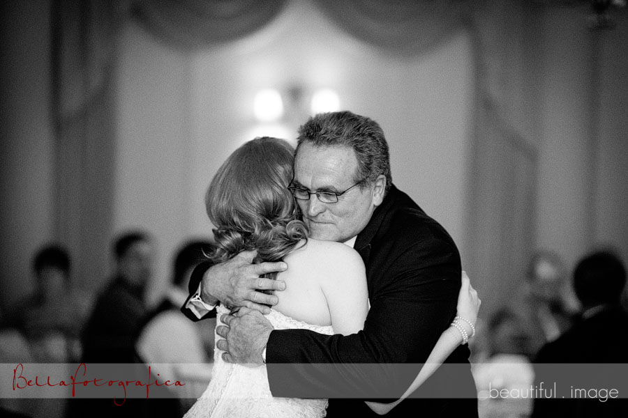 bride and her dad dance at reception
