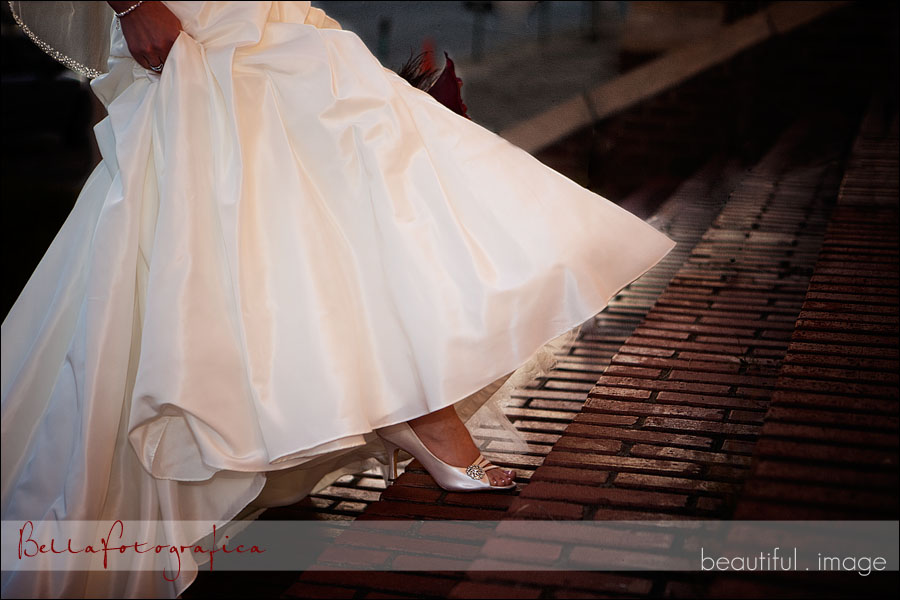bridal portraits on stairs