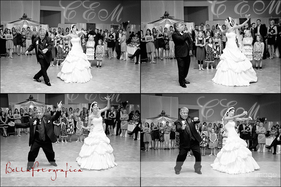 father and bride hip hop dancing
