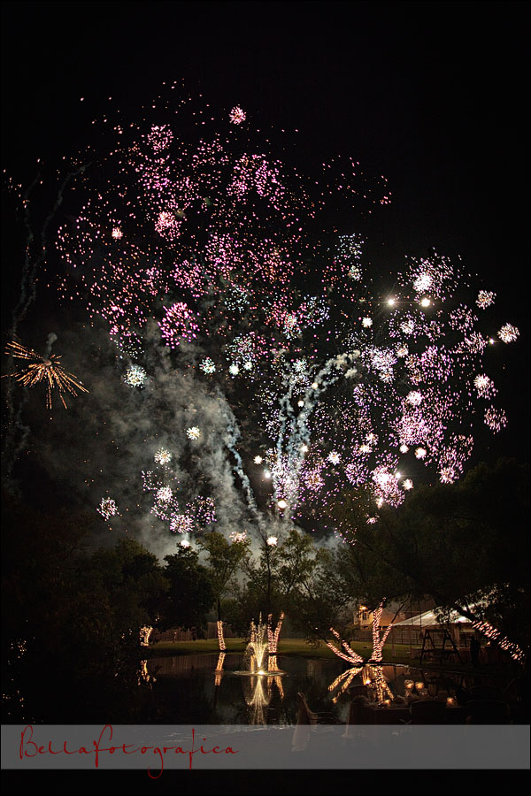 fireworks at nederland outdoor wedding reception
