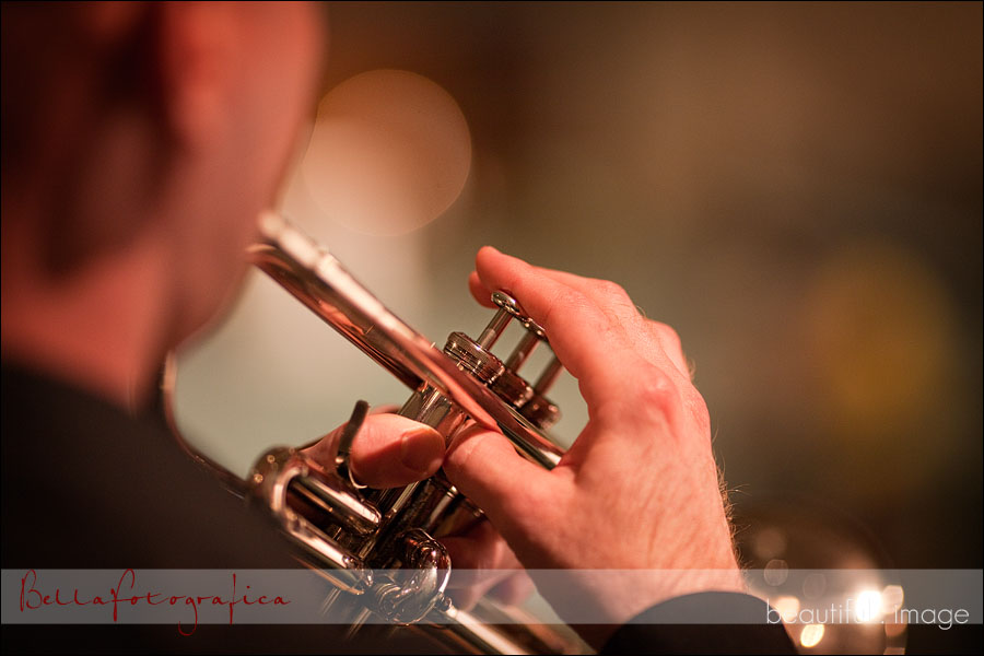 trumpet playing at wedding
