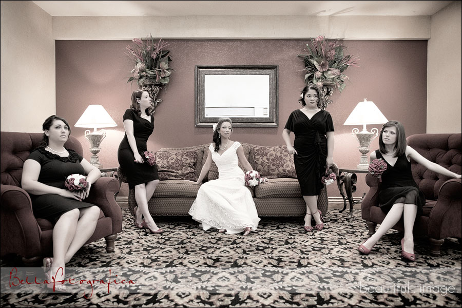 bridesmaids version of the hills pose