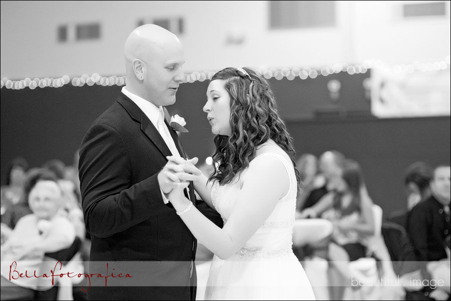 bride and grooms first dance