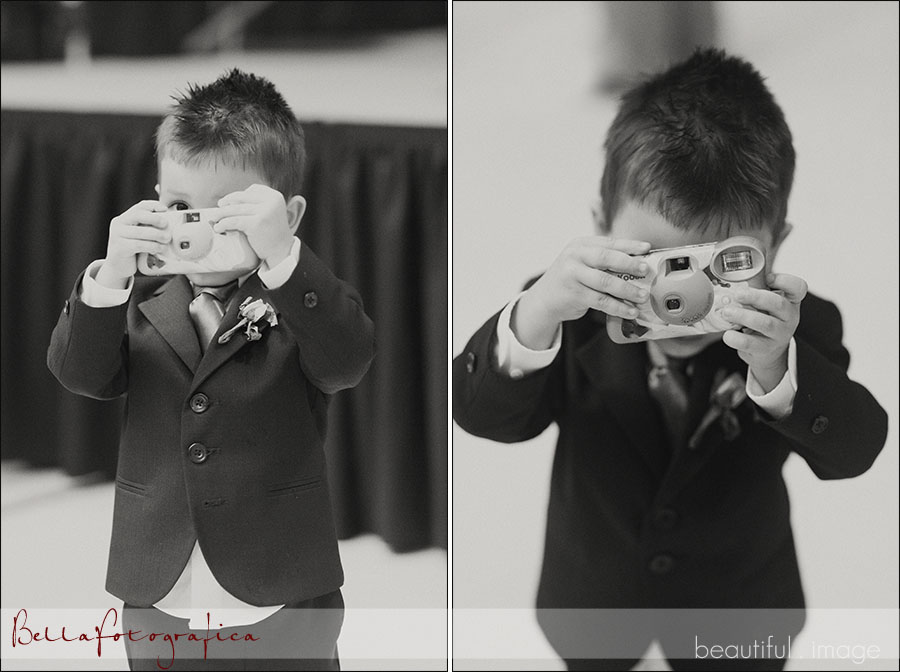 little boy with a camera