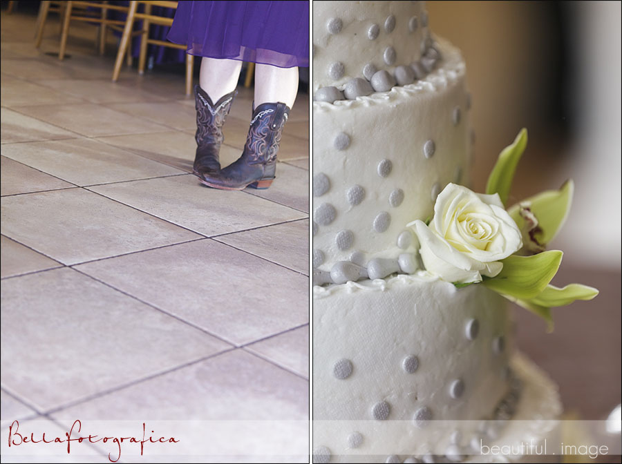 bridesmaid wearing boots