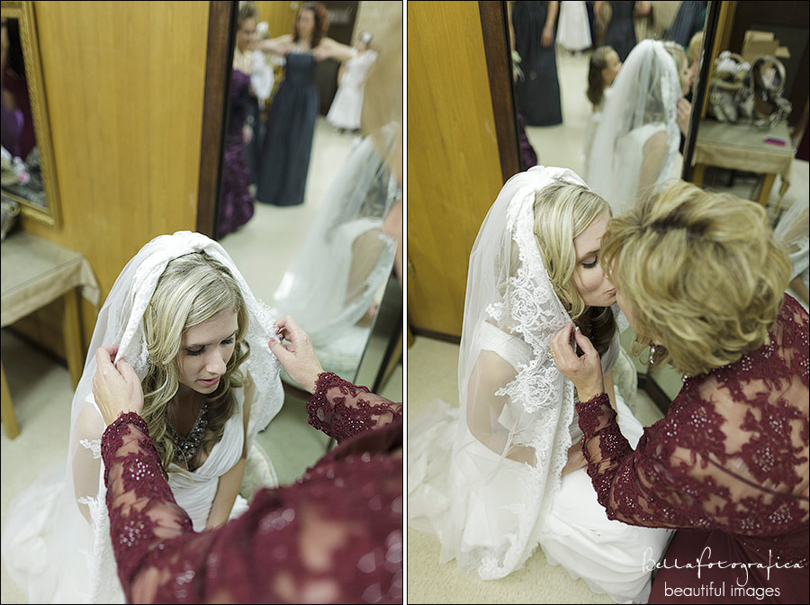 bride and her mother