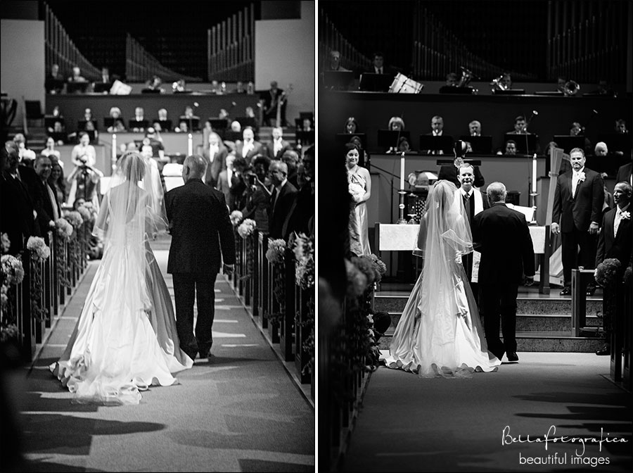 bride and dad walking up the aisle