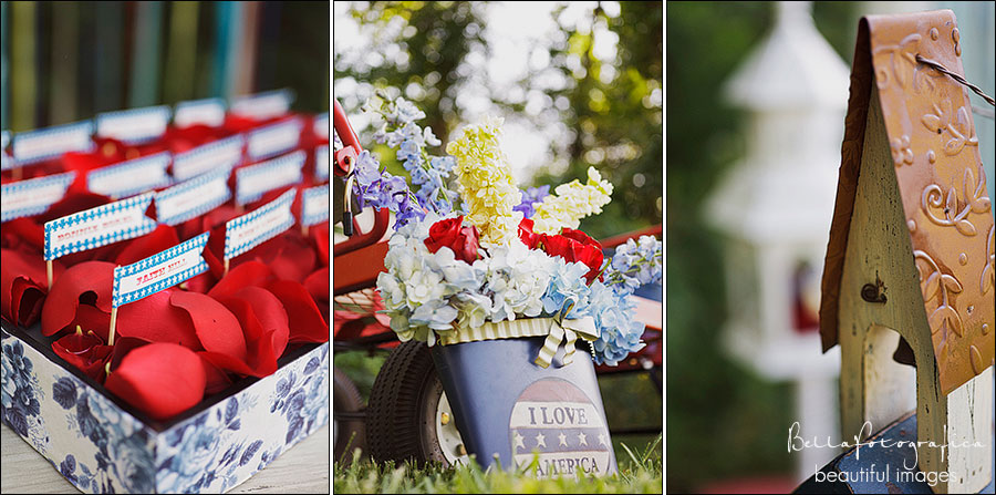 red white and blue wedding