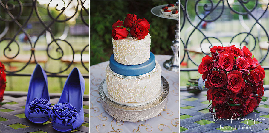 red white and blue wedding
